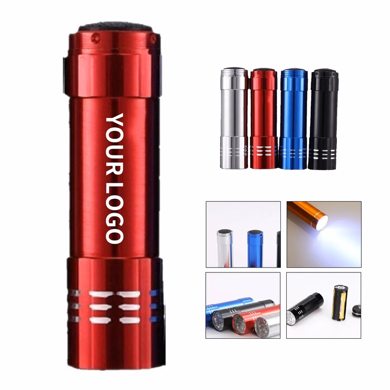Aluminum 9LED Camping Flashlight