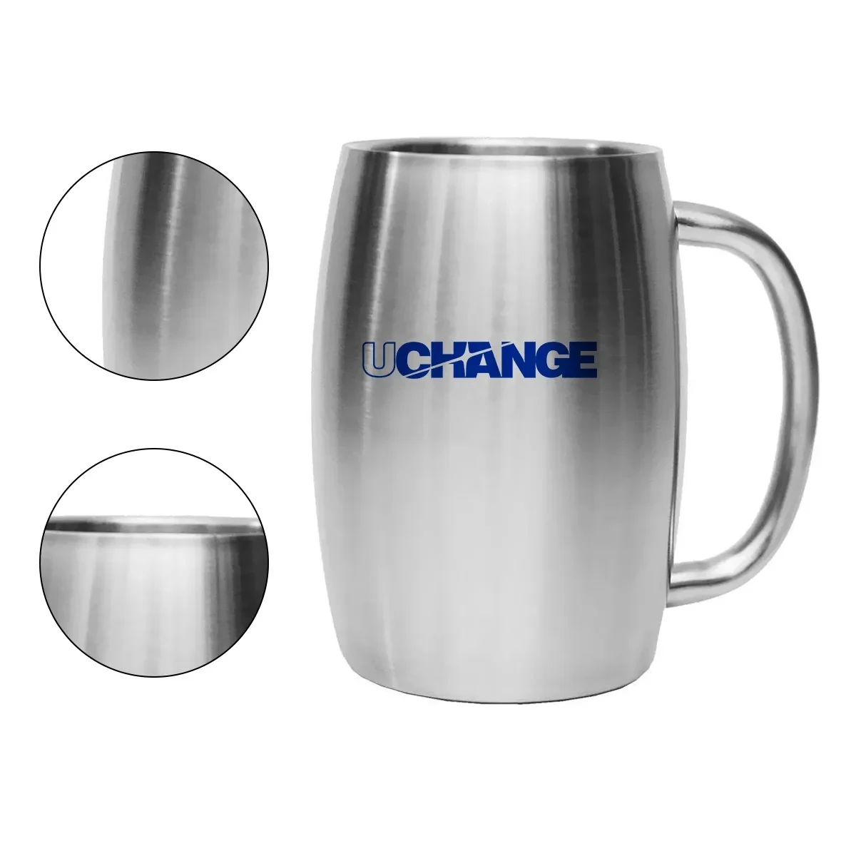 16 Oz. Stainless Steel Beer Mug With Handle 1