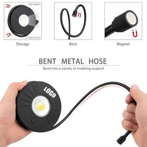Versatile Bullseye Bent Neck LED Flashlight With Magnetic Base Round Design 1
