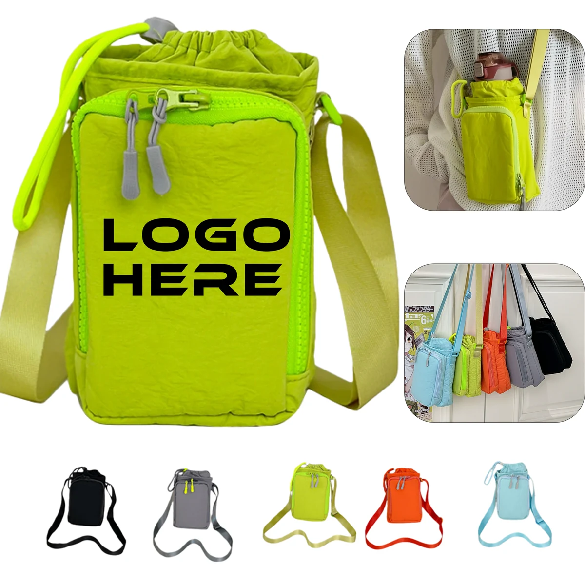 Adjustable Strap Water Bottle Pouch 1