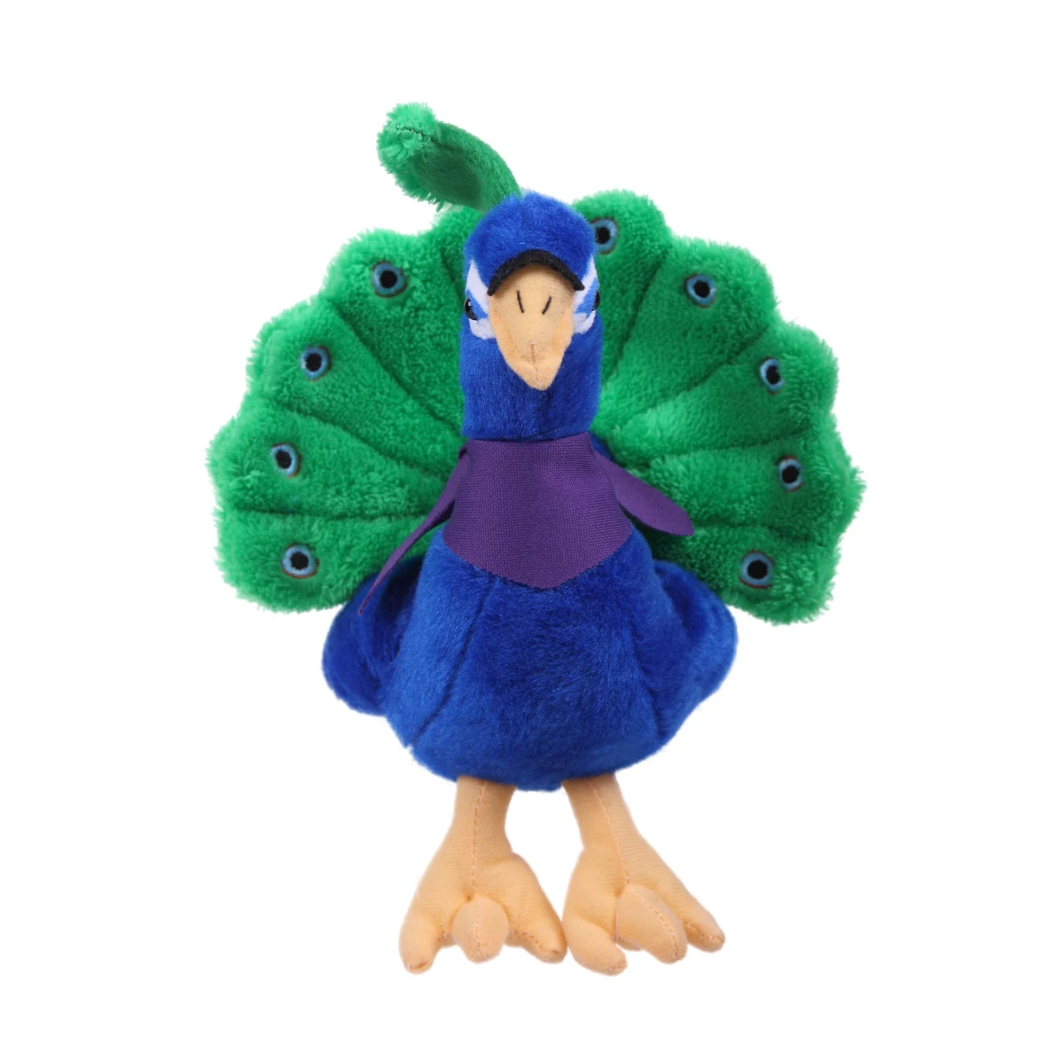 Soft Plush Sitting Peacock with Bandana 1