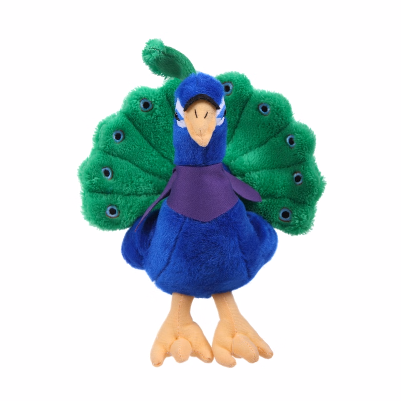 Soft Plush Sitting Peacock with Bandana