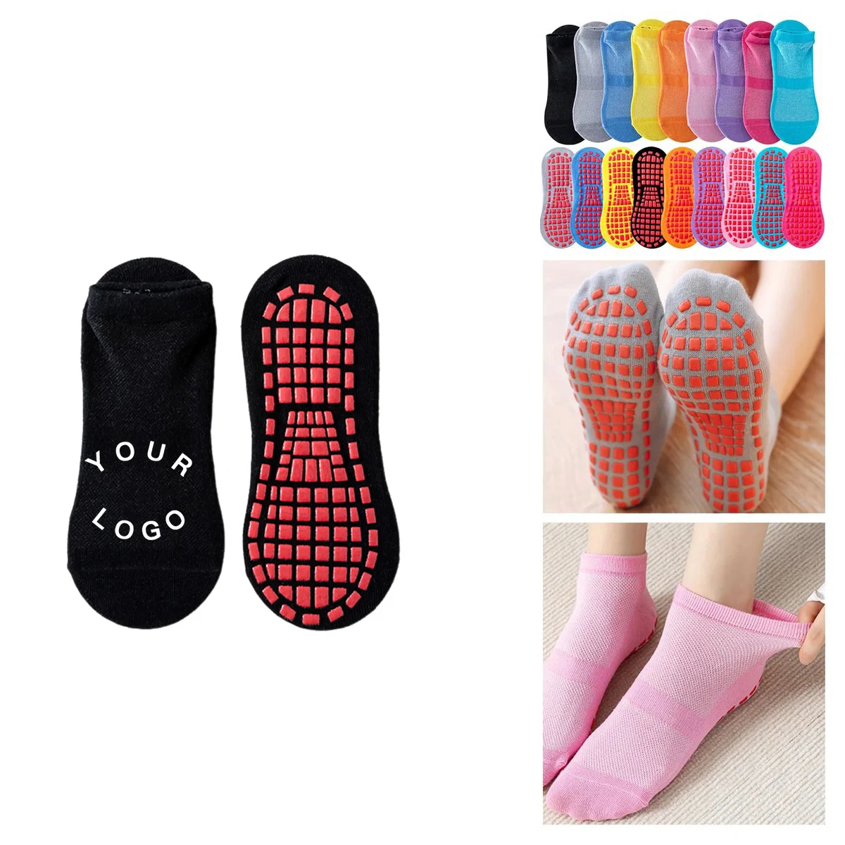 Cotton Breathable Pilates Grip Socks 1