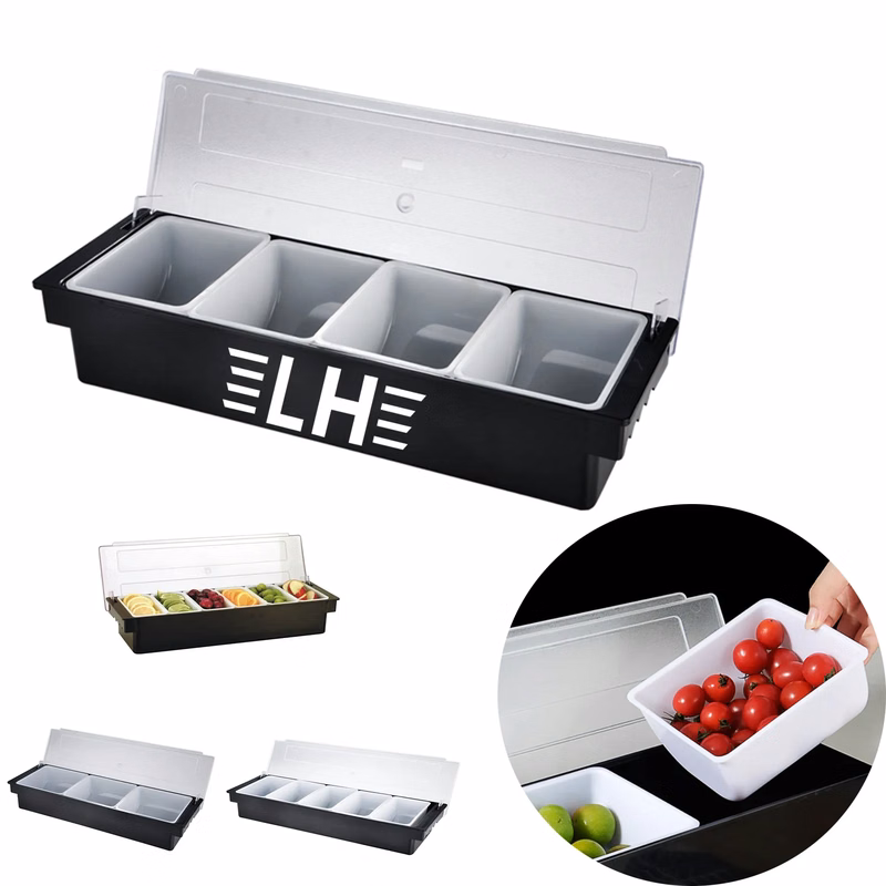 Plastic Compartment Box with Lid
