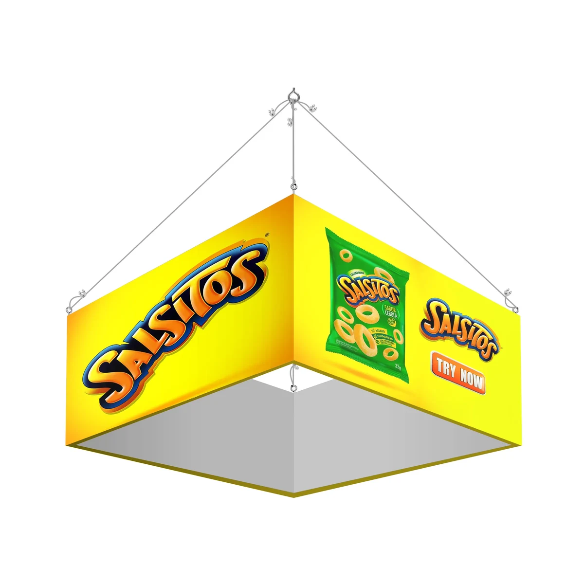 12' Rectangular Hanging Banner Kit (Hardware + Banner) 1