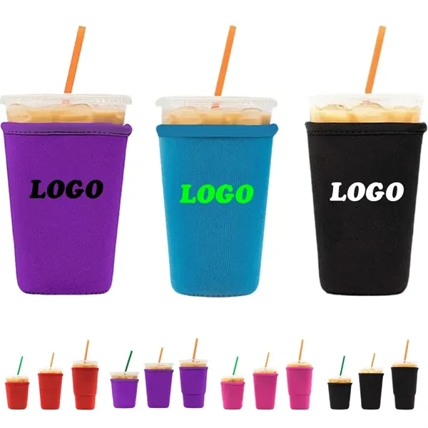Iced Coffee Sleeves for Home, Events and Gifting, custom koozie with logo imprint 1