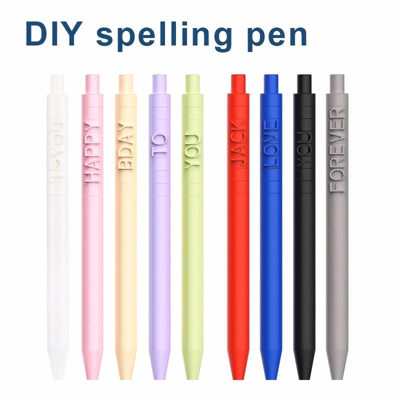 DIY pen with letter spelling