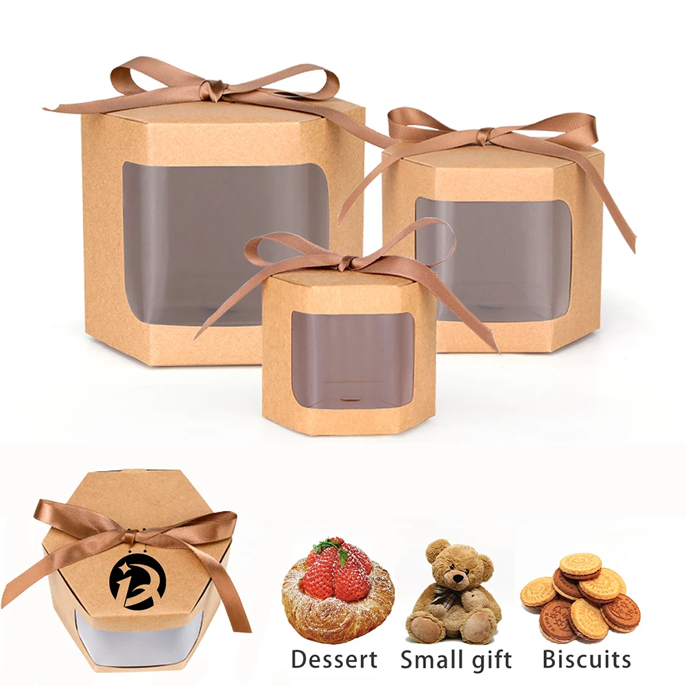 Cowhide Laser Window Paper Box Cake Candy Baking Gift Box 1