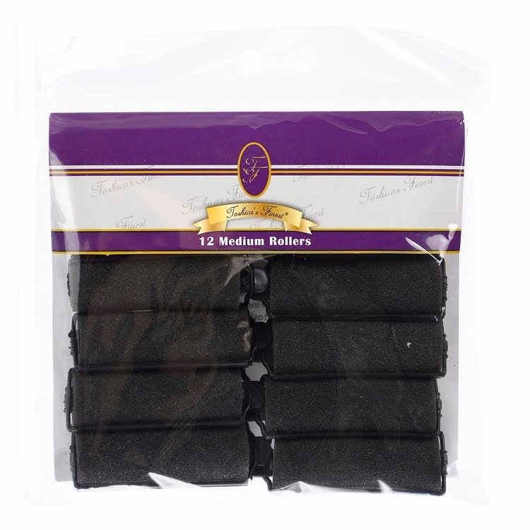 Medium Foam Rollers - Black 12 Pack
