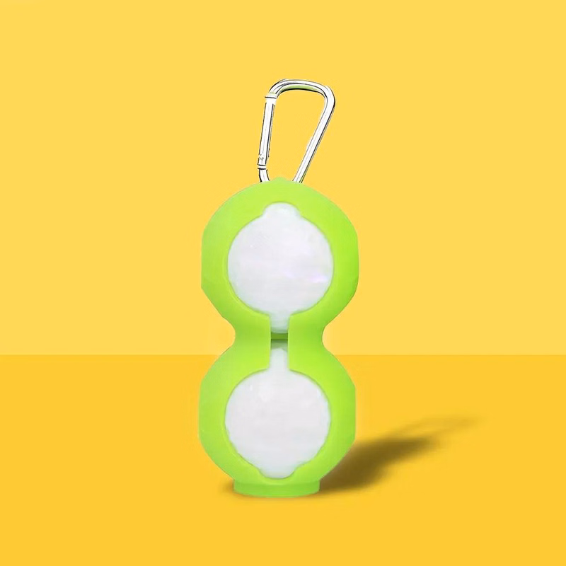 Silicone Golf Ball Holder with Carabiner