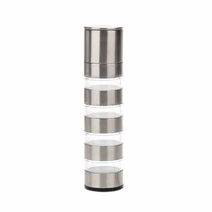 4 In 1 Pepper Grinder With Spice Cans Set For Convenient Seasoning