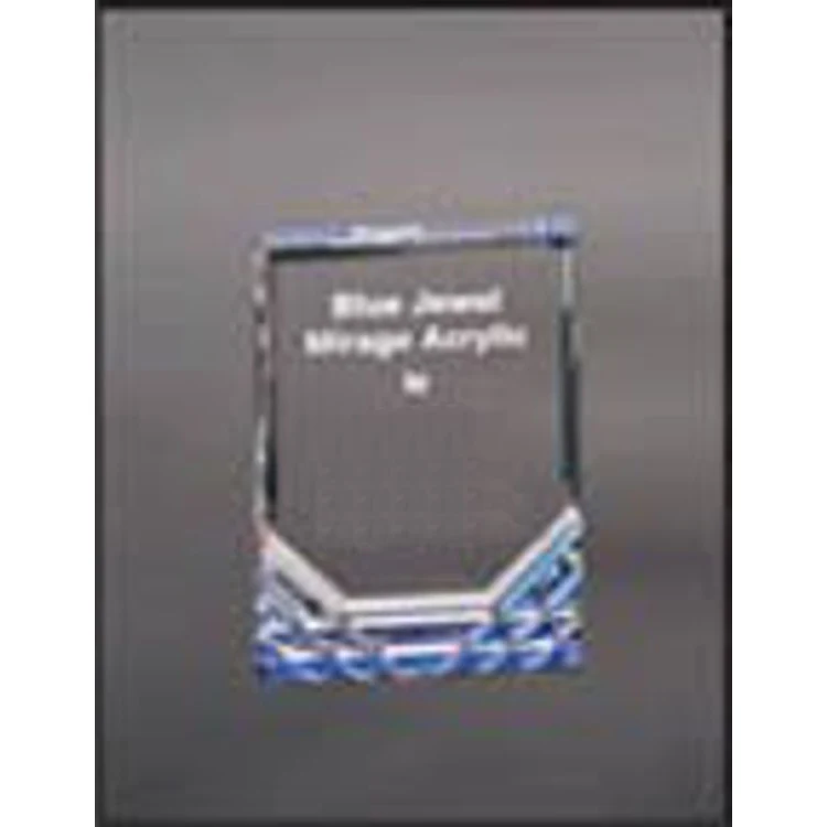 3.5" x 5" Blue Jewel Mirage Acrylic Award 1