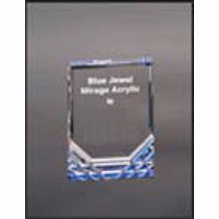 3.5" x 5" Blue Jewel Mirage Acrylic Award