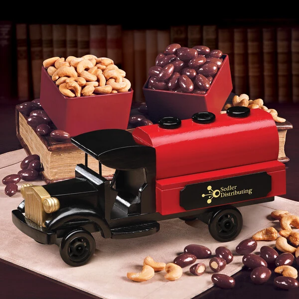 1920-Era Tank Truck with Chocolate Almonds & Extra Fancy Cashews 1