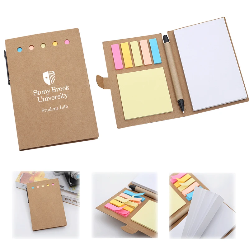 Eco Journal w/Sticky Notes and Flags & Pen 1