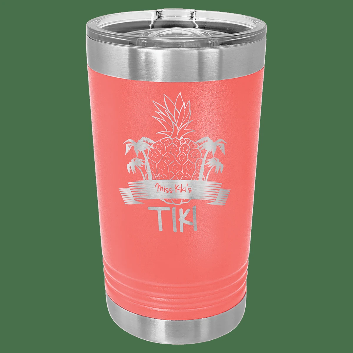16 oz. Coral Laser Engraved Polar Camel Pint Tumbler w/Slider Lid 1