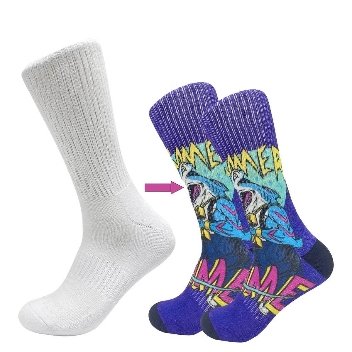 Sublimation Full Color Crew Socks 1