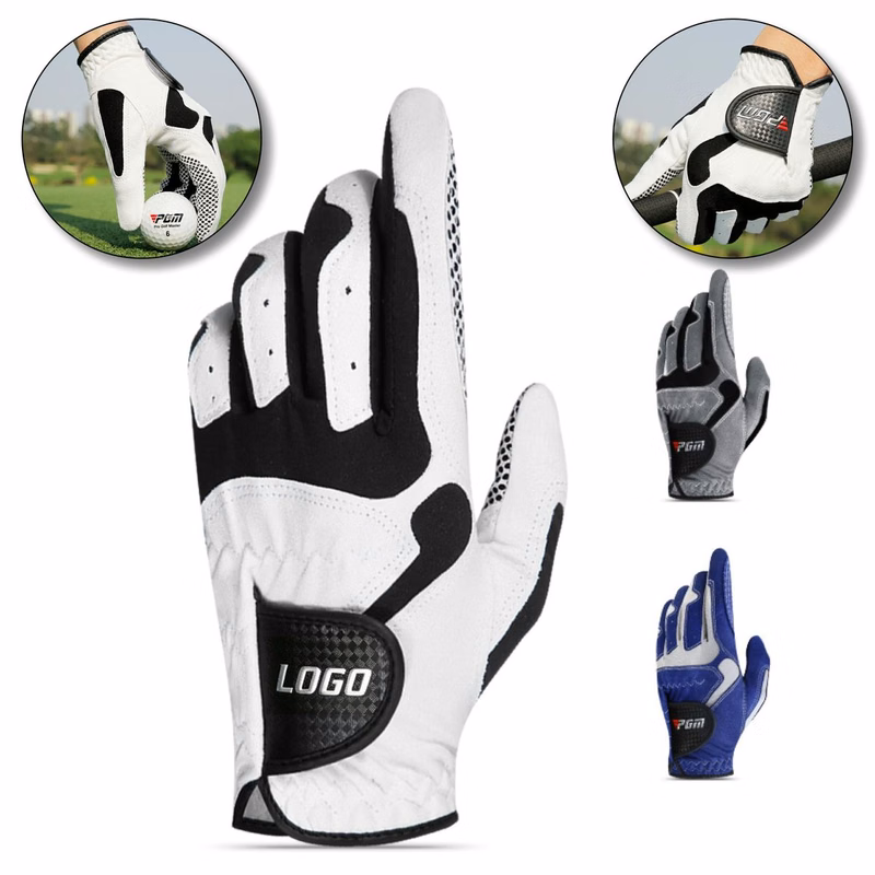 Men's Microfiber Golf Glove with Anti Slip Grip Particles