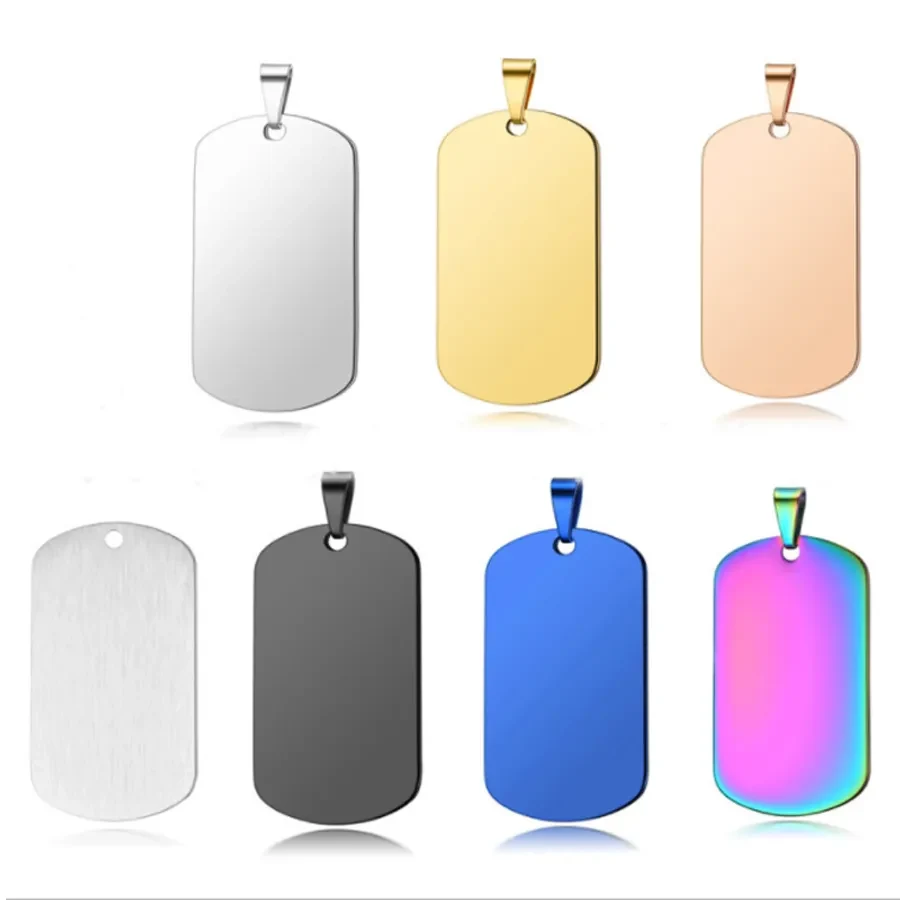 Sleek Military Dog Tag Metal Keychain 1