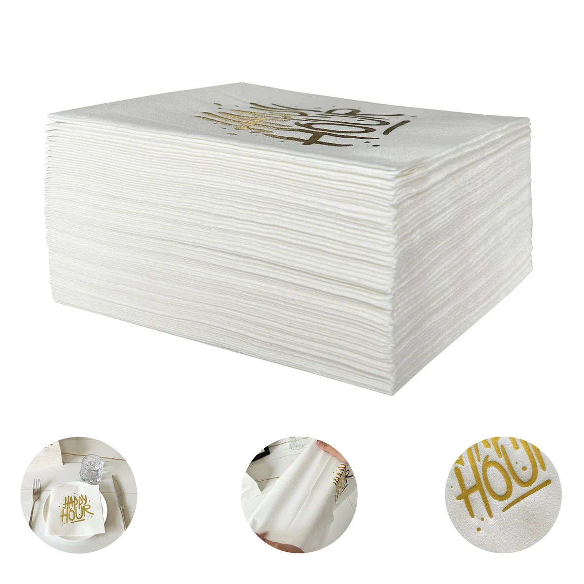 Gold Foil Dust-Free Napkins 12x12in 1