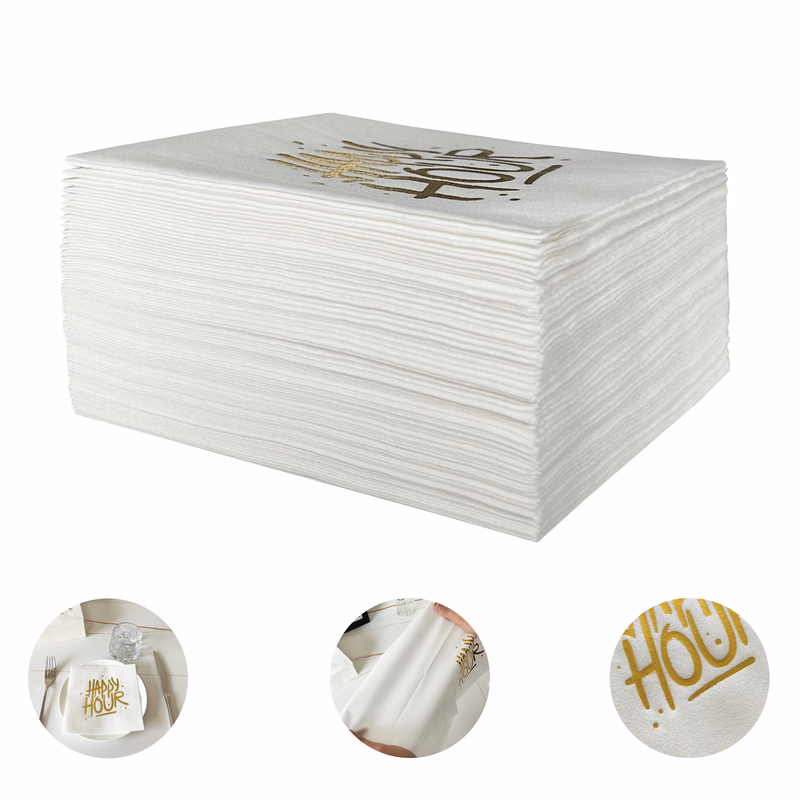 Gold Foil Dust-Free Napkins 12x12in