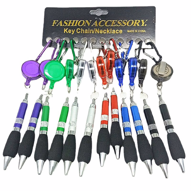 Retractable Badge Reel Pen With Carabiner