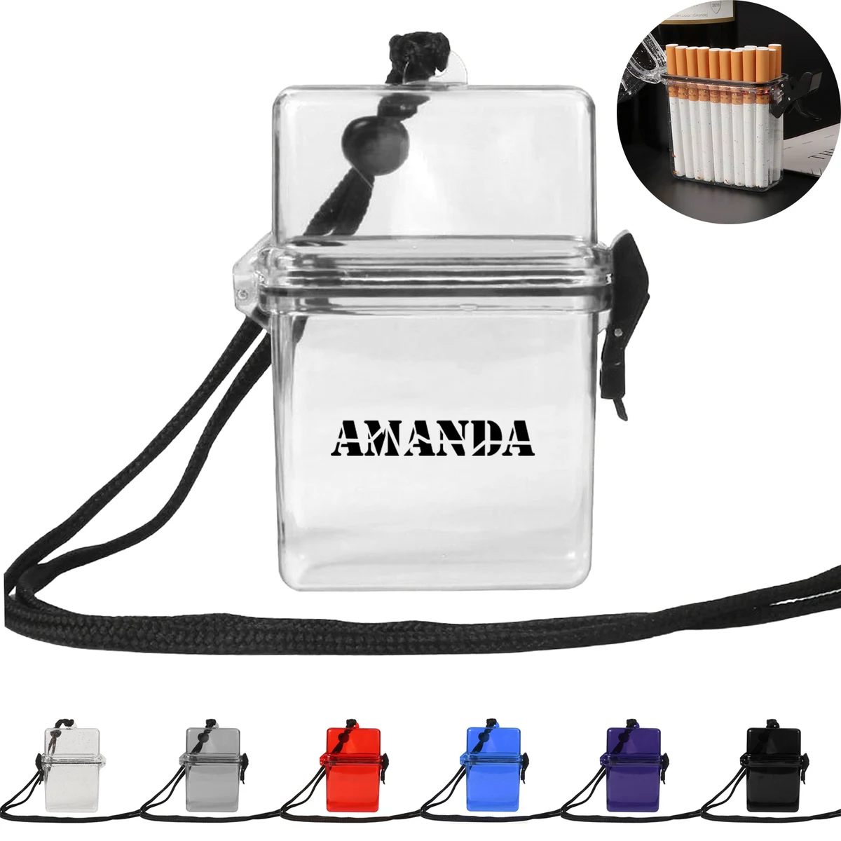 Plastic Waterproof Cigarette Lanyard Box 1