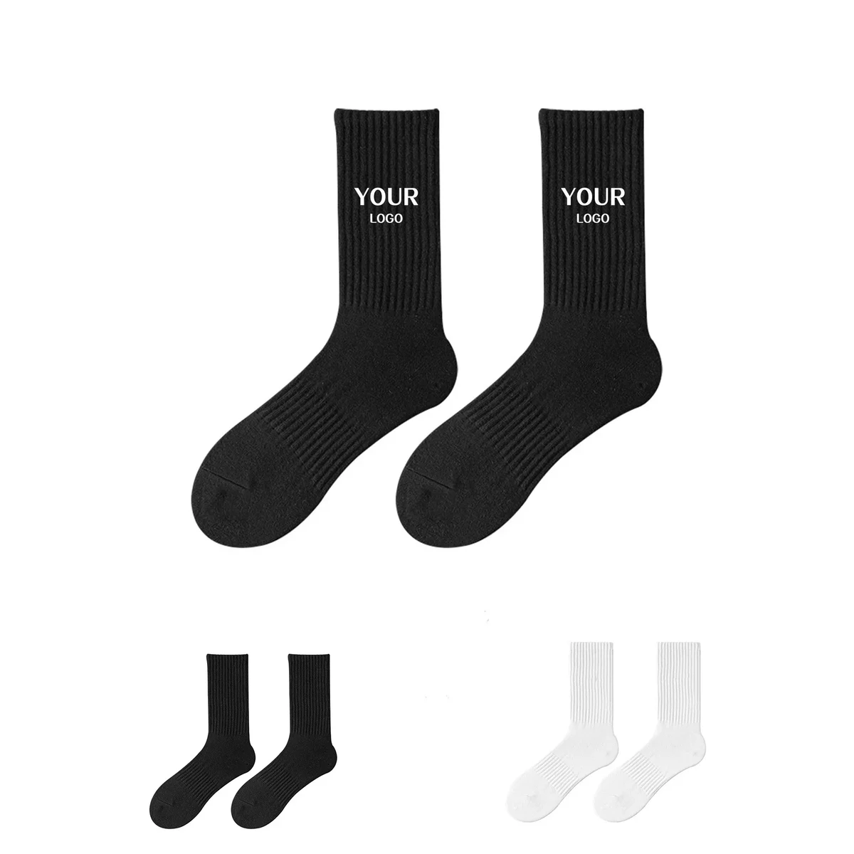 Solid Color Casual Breathable Shaping Cotton Socks 1