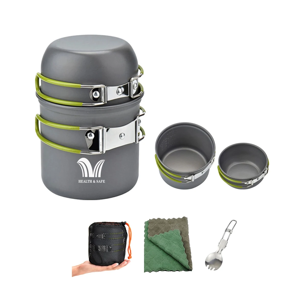 Camping Cooking Set Cookware Mess Kit Kitchen Equipment 1