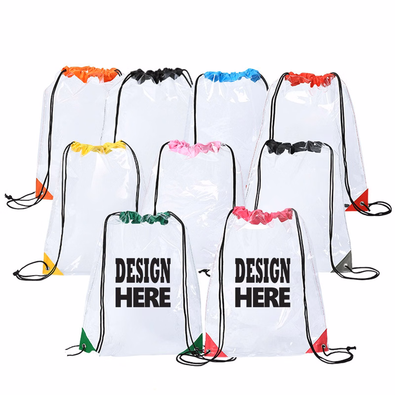 Transparent EVA Drawstring Promo Backpack Bag