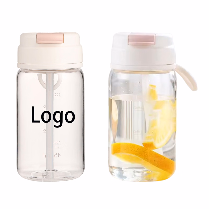 Plastic Camping Water Bottle With Flip Straw