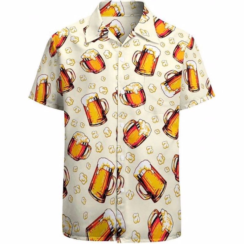 Unisex Hawaiian Shirt Tropical Aloha Short Sleeve Shirt