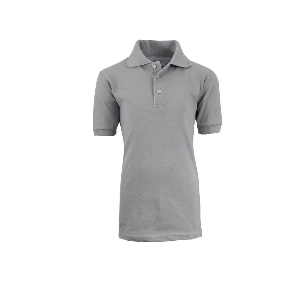 Uniform Polo Shirts - Heather Gray Short Sleeve Size 4 1