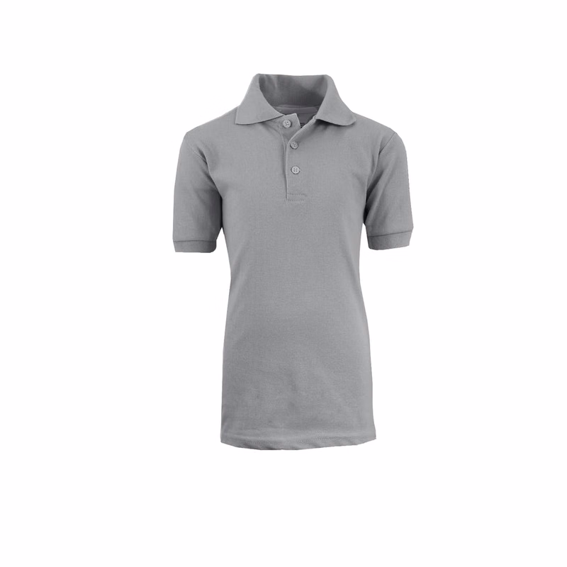 Uniform Polo Shirts - Heather Gray Short Sleeve Size 4