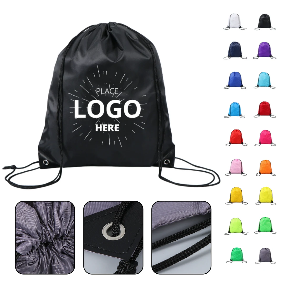 Budget Polyester Drawstring Backpack 1