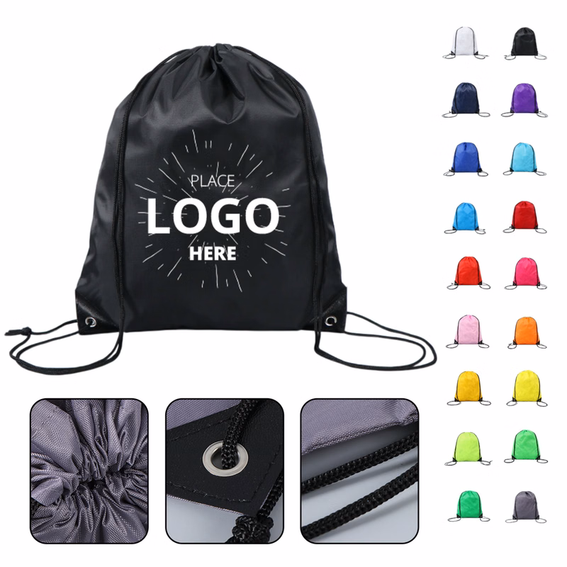 Budget Polyester Drawstring Backpack