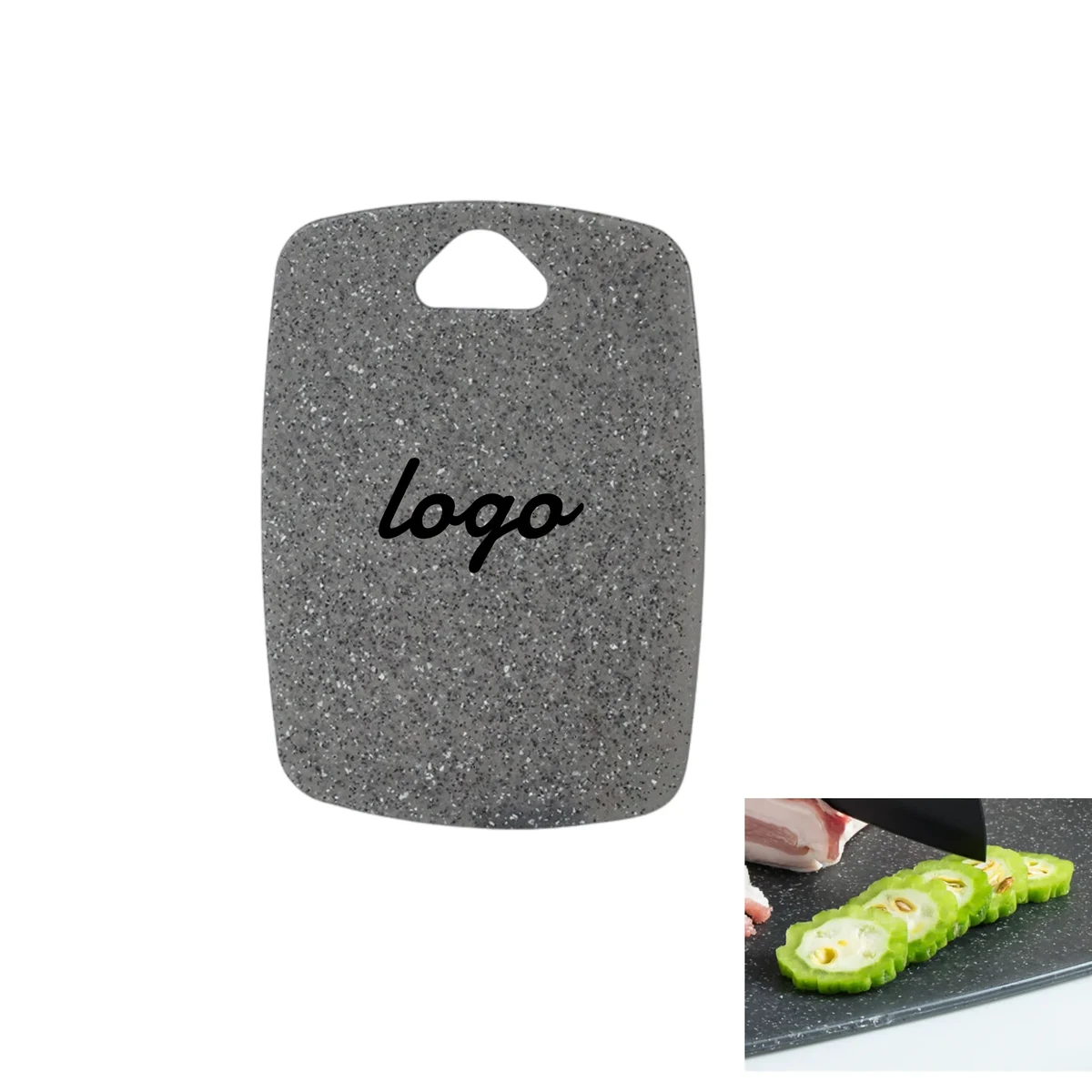 Dual - use Custom - Logo Gray Cutting Board 1