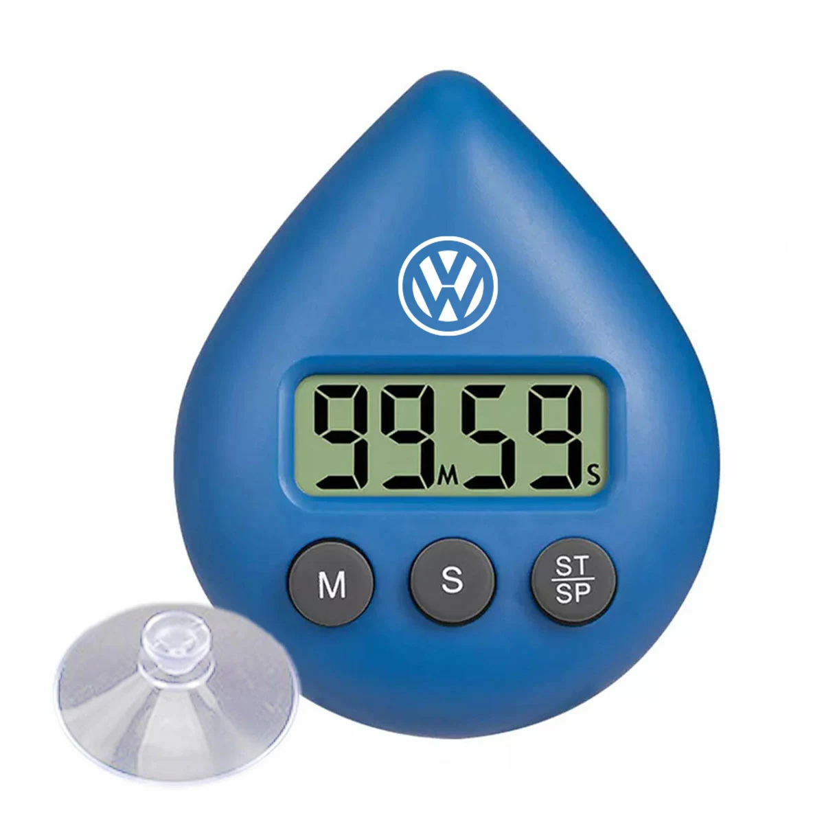 Digital Timer in Water Drop Shape With Easy Button and Built In Suction Cup 1