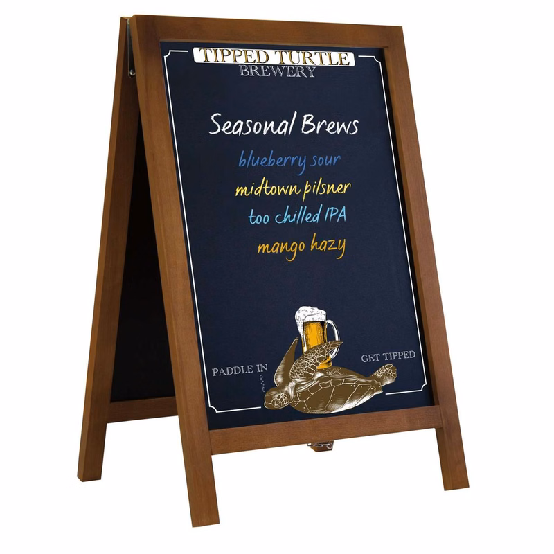 32.5" Deluxe Wood A-Frame Imprinted Chalkboard Kit