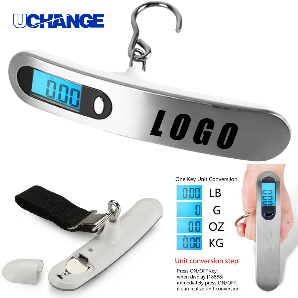 Portable Stainless Steel Digital Hanging Luggage Scale for Travel 1