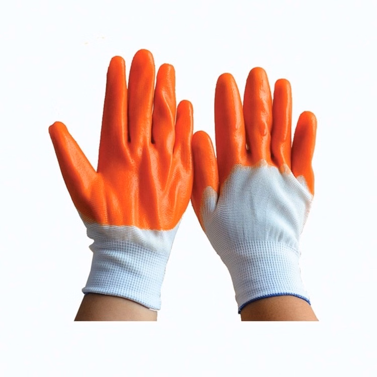 Protective Safety Gloves With Colorful Rubber Cover