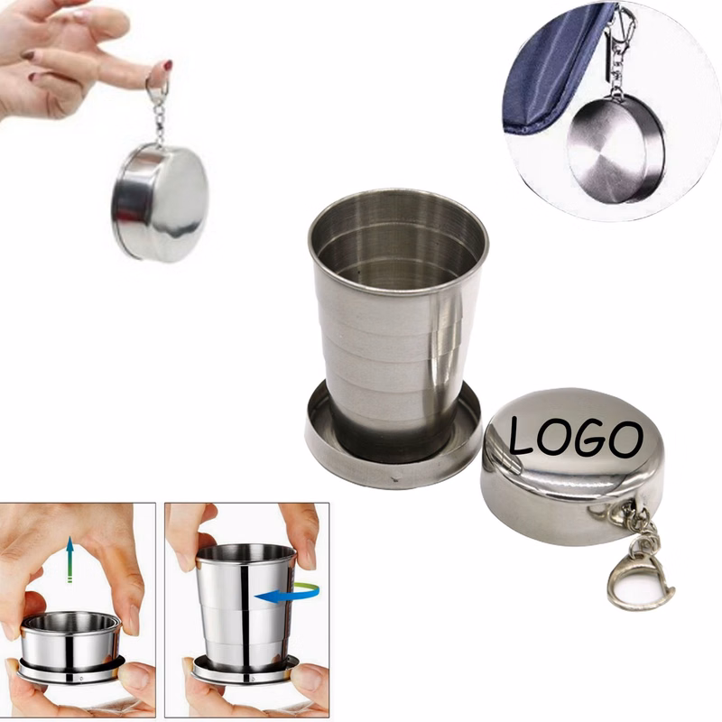 Stainless Steel Collapsible Cup Portable Metal Cups