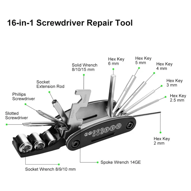 16 in 1 Bicycle Tools Sets 1