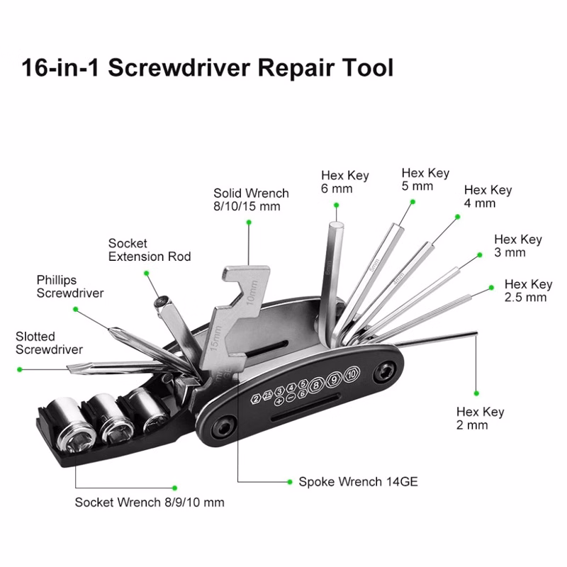 16 in 1 Bicycle Tools Sets