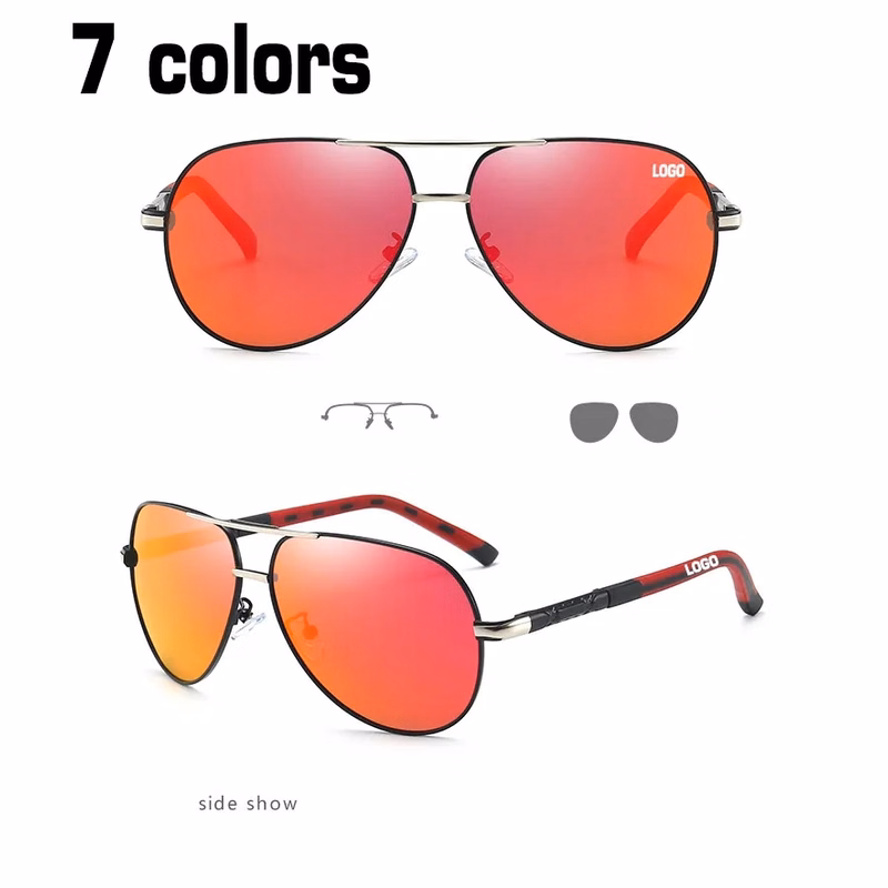 Polarized Aviator Sunglasses with Logo