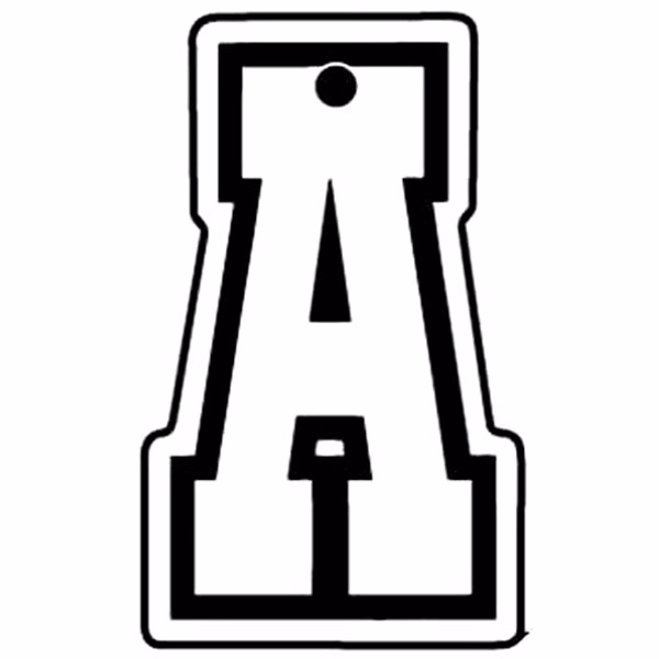 Open Letter A Key Tag - Spot Color