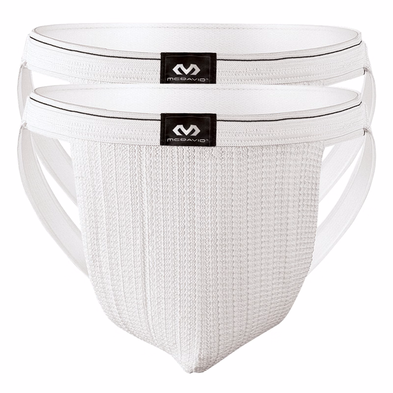 Athletic Supporter Swim-Run 2-Pk Wht