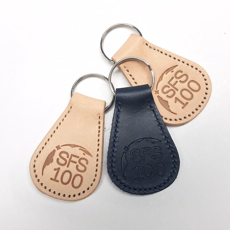 Teardrop Leather Key Chain