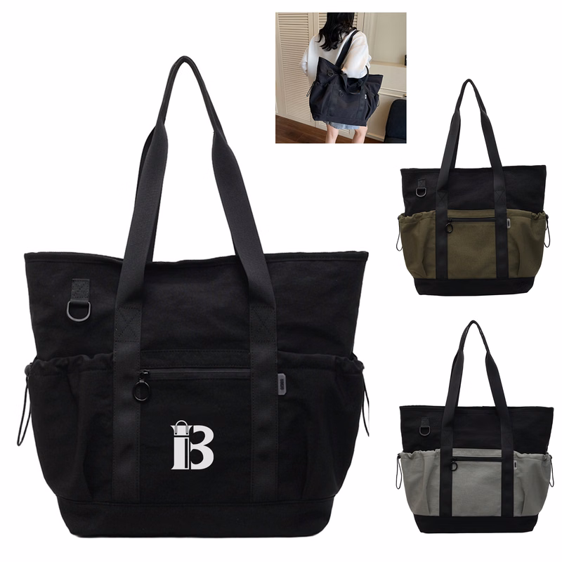 Large Capacity Nylon Water Resistant Shoulder Tote Bag