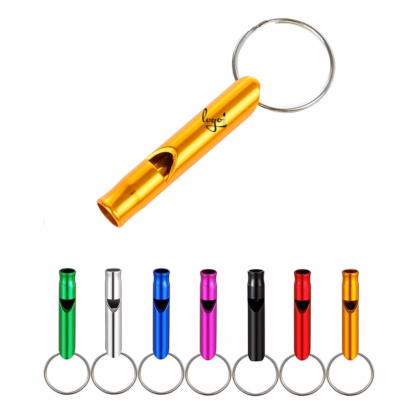 Aluminum Safety Whistle Keychain